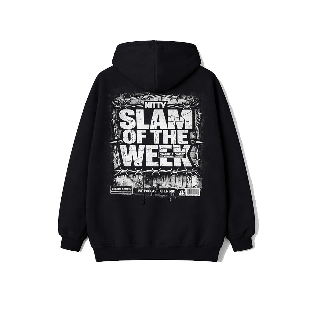 Nitty Slam of the Week Hoodie - Oversized Black
