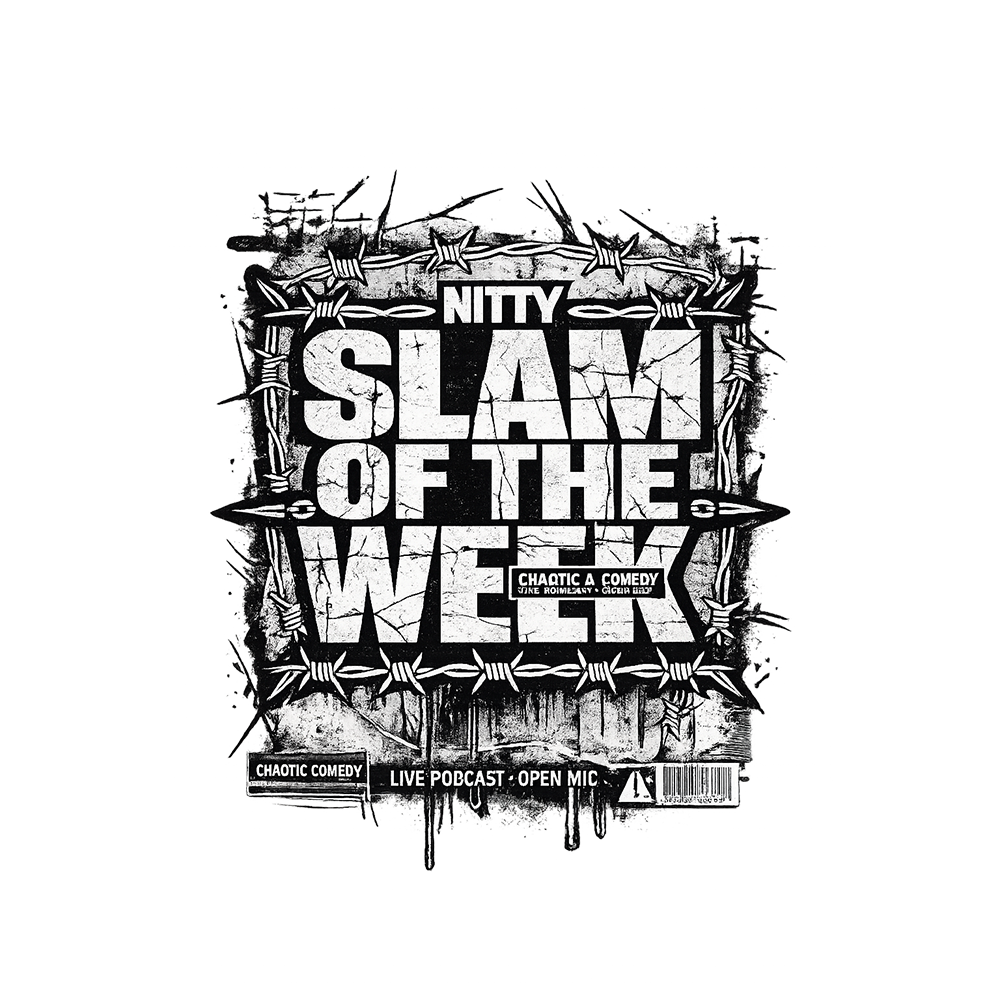 Nitty Slam of the Week Hoodie - Oversized Black